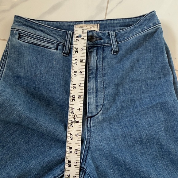 Madewell Emmett Wide-Leg Crop Rosalie Wash Medium Denim Jeans Women’s Size 26 - Picture 13 of 15